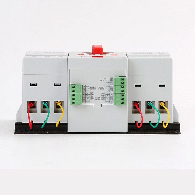 3 phase 3 wire ATS 380VAC 63A Programmable dual power automatic transfer switch with fire forced switching (active DC24V) output