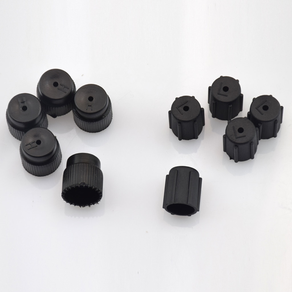10 Pieces AC A/C Charging Port Service Caps R134a R12 13mm &amp; 16mm Black Best Aftermarket &amp; Pressure resistance