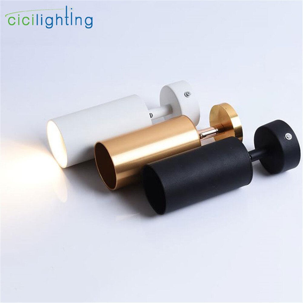 Moderne 7W GU10 LED Spoor Spots COB Plafond Lampen zwart wit golden Verstelbare AC85-260V Verlichtingsarmaturen Woonkamer Winkel