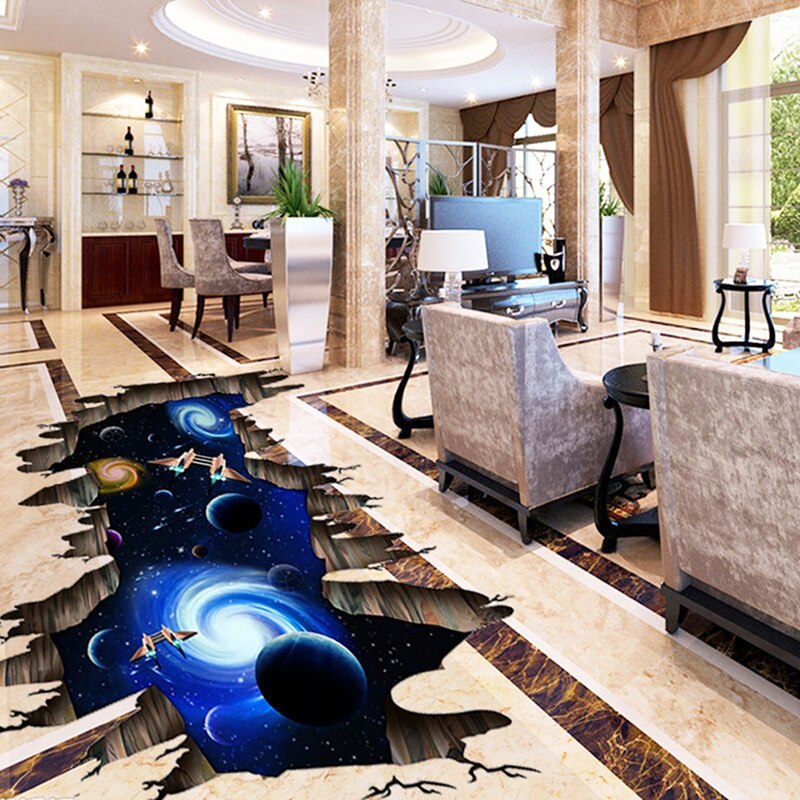 Removable Self-Adhesive Waterproof 3D Wall Decor Decals Floor Stickers For Kids Bedroom Ceiling Living Room Nursery Decor