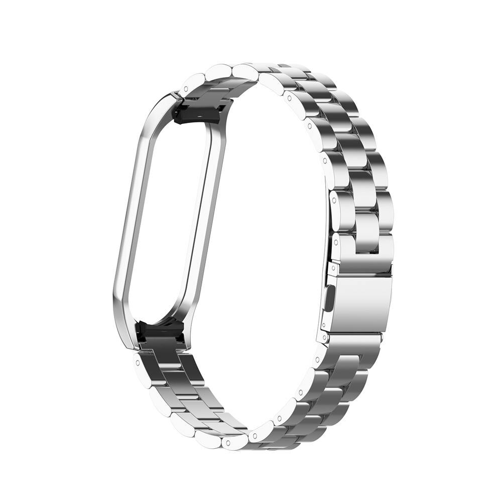 Mi band 4 para Xiaomi mi Band 4 correa de reloj de acero inoxidable para Xiaomi mi Band 3 pulsera inteligente Accessoriess + caja de Metal: Silver / Miband 4