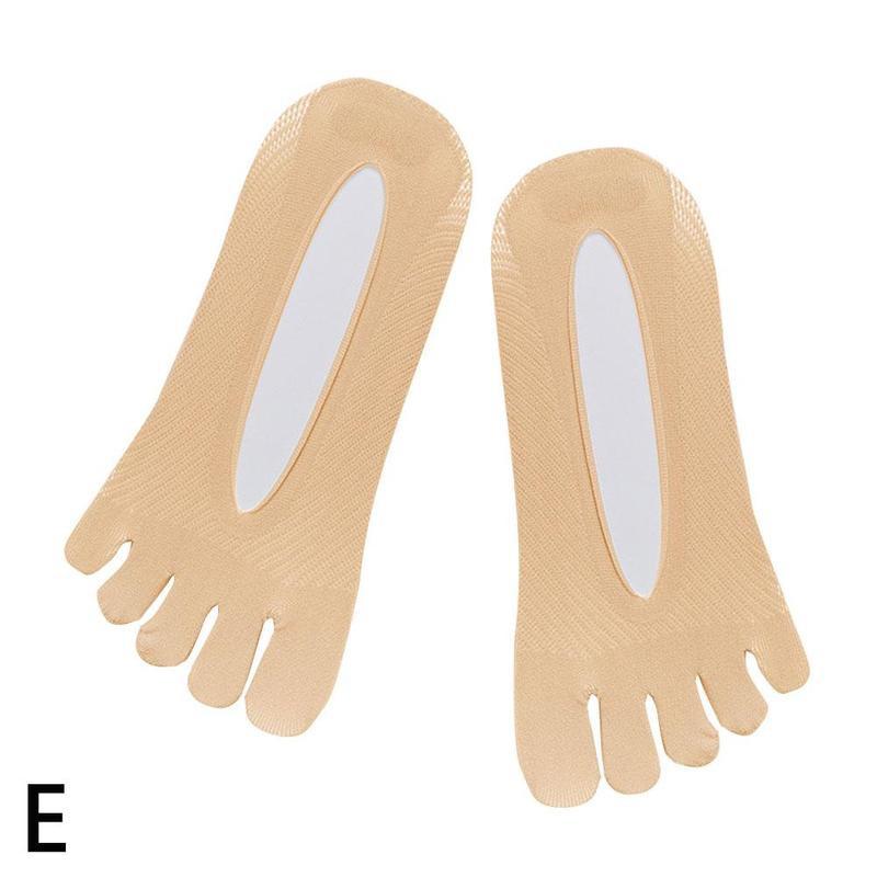 1pair Breathable Five Toe Socks L1j0: skin color