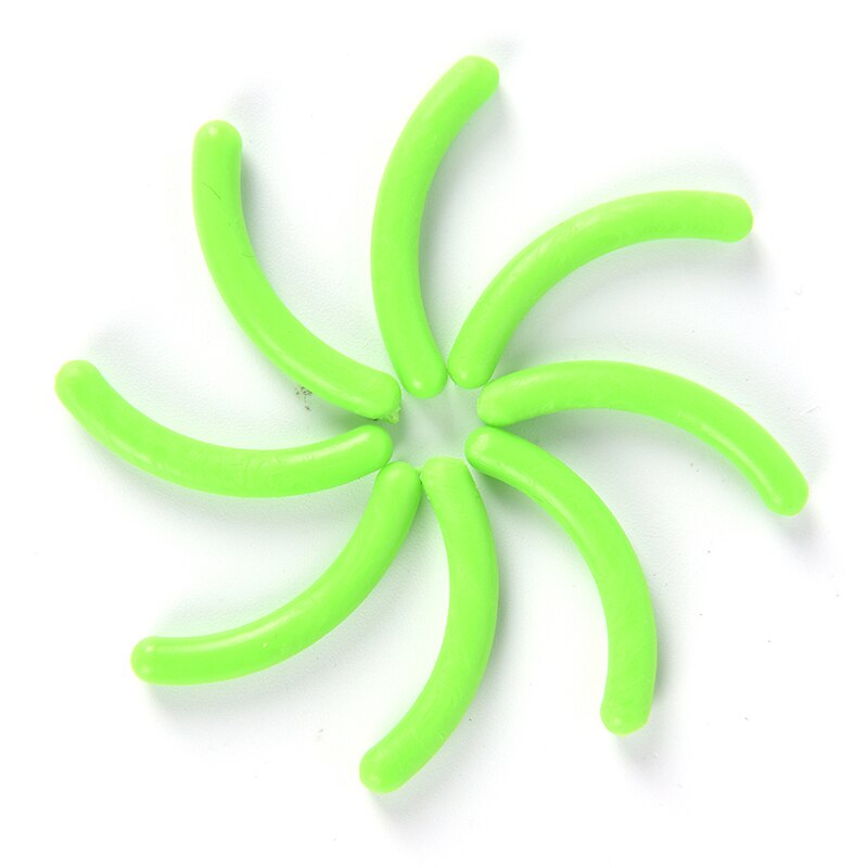 15 stk/sæt makeup værktøj udskiftning af vippebukkerer silikonepude øjenvipper curling makeup tilbehør høj elastisk fornyelig curler: Grøn