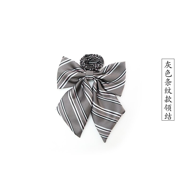 Pajarita con estampado a rayas DK JK uniforme japonés/coreano accesorios de uniforme escolar corbata de lazo corbata para niña ajustable: Verde