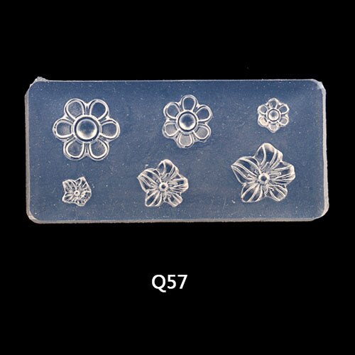8 stk/parti blomst fiskeblade nail art form 3d silikone negle udskæring stempling nail art skabelon gør det selv holdbar manicure indretning: Q57