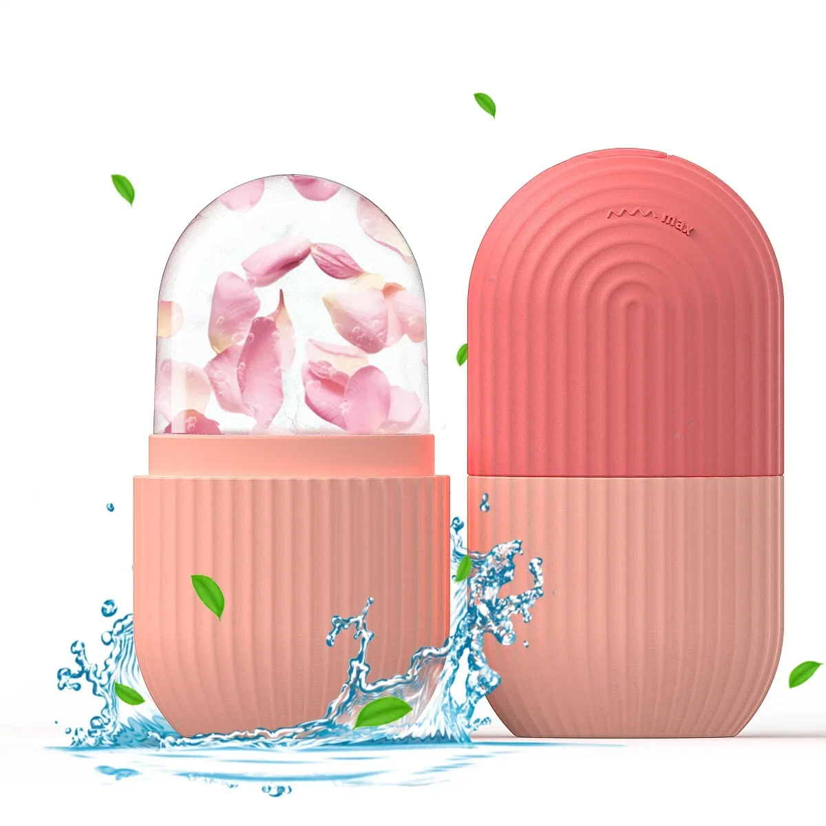 Silikon würfel schale bilden Gesicht Gesicht Eis walze Massage Gesichts Massage Walze gefroren Gesicht wieder verwendbare Eis Gesicht Walze Hautpflege-Werkzeug: Gold