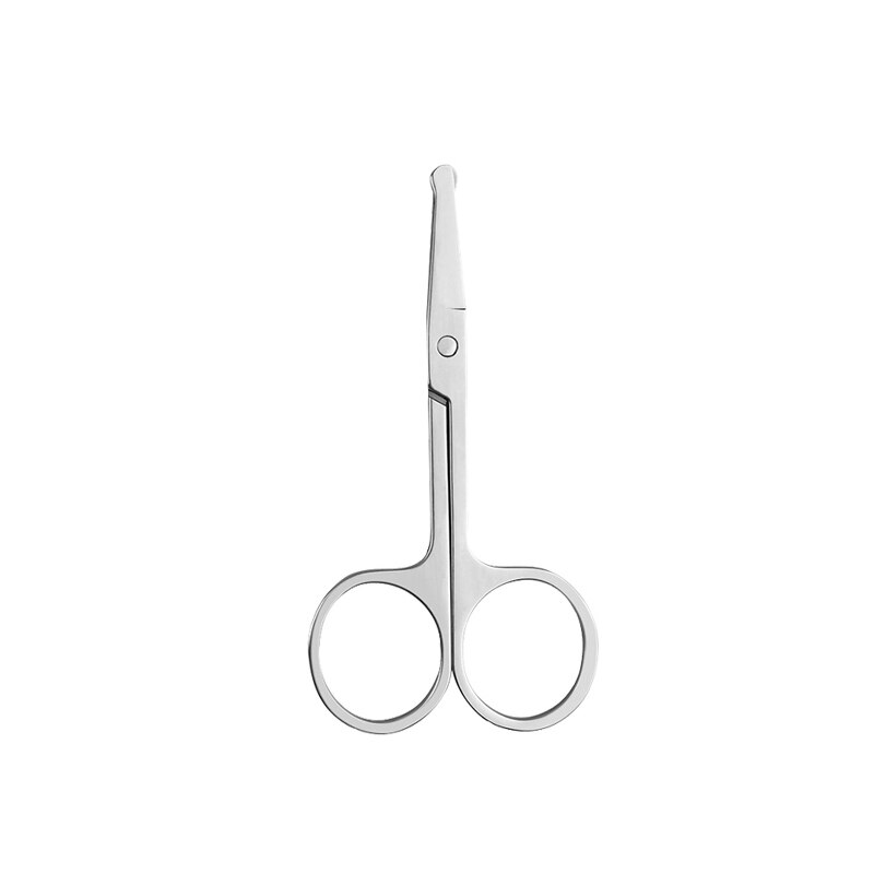 Nose hair scissors men's stainless steel safety manual nose hair trimmer women's eyebrow trimming small scissors: Stainless steel vibrissac scissors