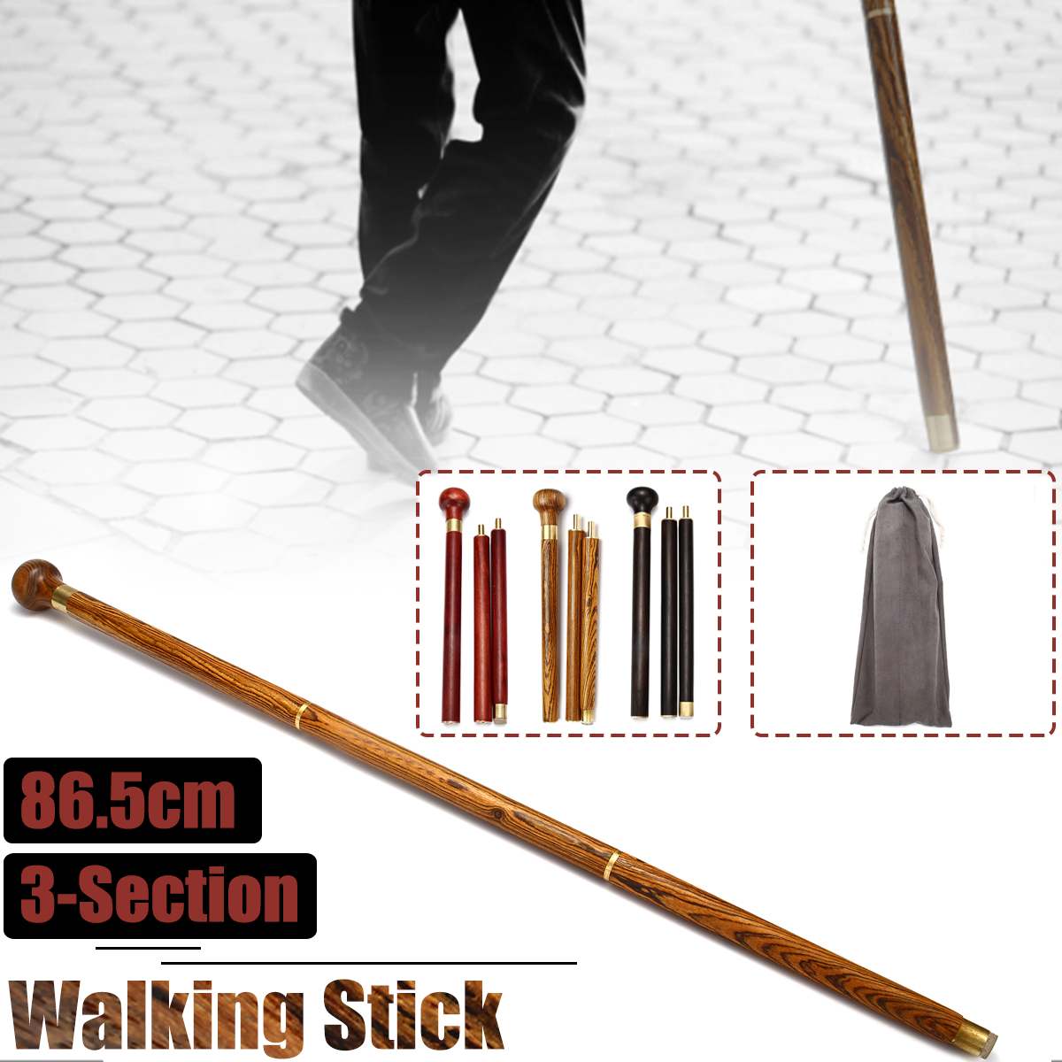 Multi-functio Vouwen Riet Wandelstok Trekking Outdoor Verstelbare Camping Stok Walking Trouwe Sticks Voor Toerisme of oudere