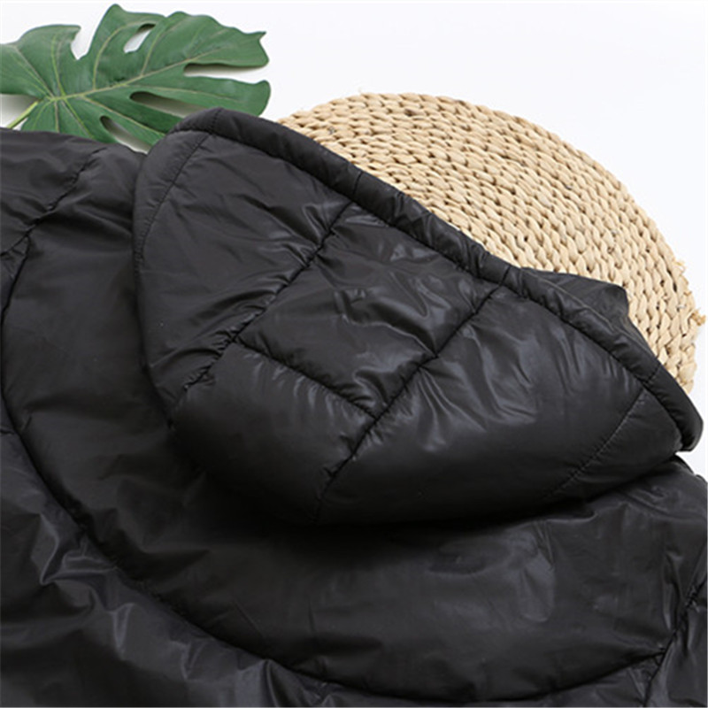 Plus size dames winterjas lange mouw capuchon extra grote maat jas halflang Voeg katoen toe om losse jas dikker te maken voor fatlady