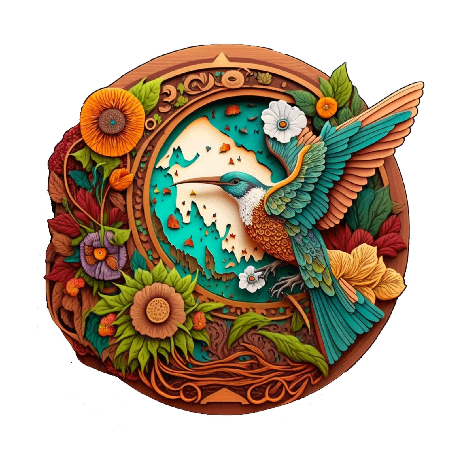 Bird Pattern Wooden Puzzle,Unique Animals Shaped Wood Puzzles,Family Game Funny And Challenged Brain Teaser