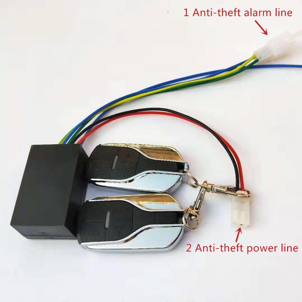 Sistema de alarma de seguridad para motocicleta, mando a distancia Dual de 12-72V, protección antirrobo para motocicleta, Moto, Scooter, sistema de alarma para Motor