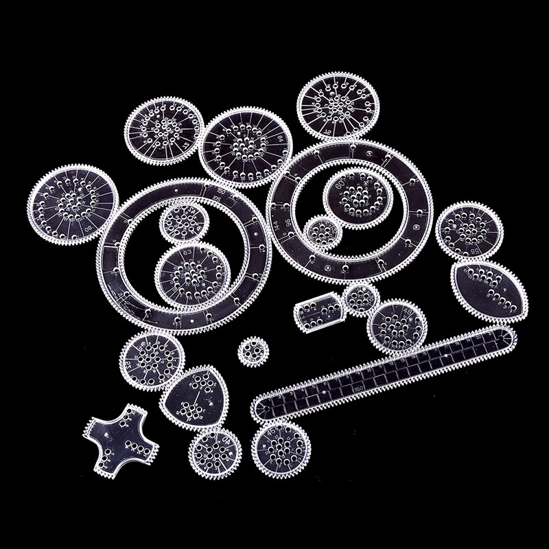 Spirograph deluxe sæt tin sæt draw spiral designs sammenlåsende gear og hjul, tegne pædagogisk legetøj skoleartikler