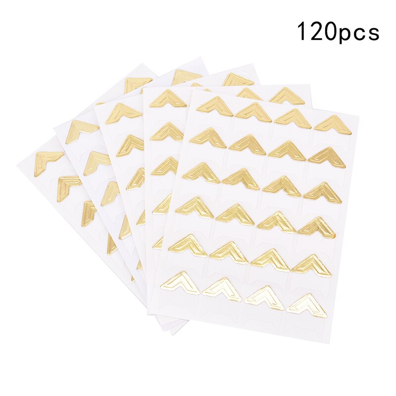 120pcs Self-Adhesive Photo Frame Corner Sticker Craft Scrapbook Album Sweet: 5
