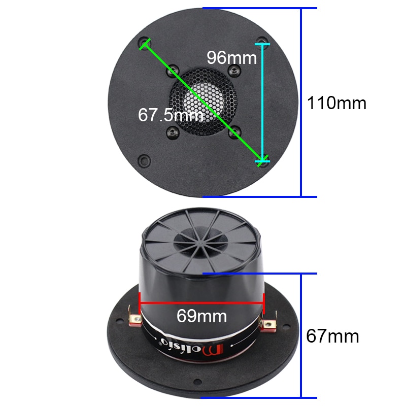 Shevchenko 4 Inch 110mm Tweeter Ceramic Diaphragm Audience-grade 25 Core Tweeter Hifi Speakers Audio Accessories 94db 1pcs