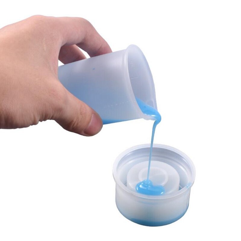 Silicone Measuring Cups, 6 PCS 250Ml/100Ml Nonstick Reusable Silicone Mixing Cups Durable Easy Clean for Epoxy Resin