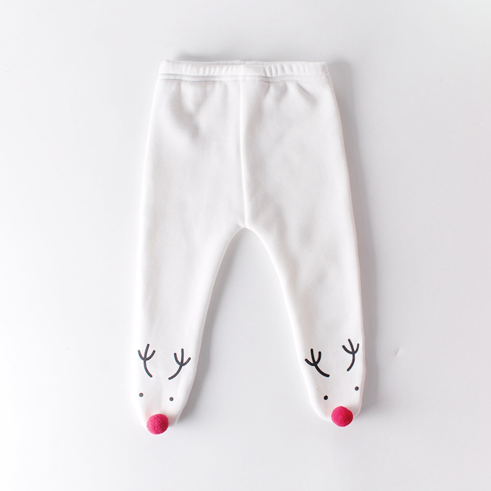 Pudcoco Collant per Bambini Cervi Del bambino Dei Pantaloni Del bambino Sveglio Della Peluche Alce Pantaloni per Bambini Autunno Inverno Vestiti 0-24 mesi: B / 0-6M