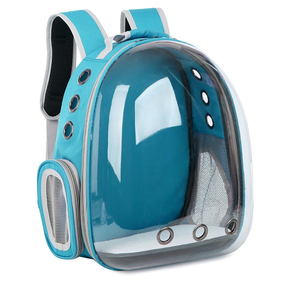 Cat Carrier Bags Cat Cage Transport Backpack Bag Travel Pet Portable Breathable Dog Backpack Transparent Bag Carrier Pet For Cat: light blue