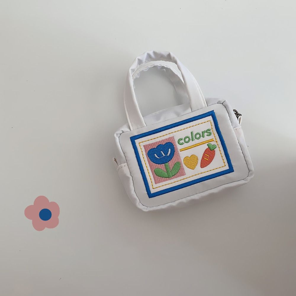 Kreskówka Kwiat Kawaii Torba na aparat CCD Ultralekka kolorowa urocza torba do przechowywania Przenośna mini mała torba na drobne szminki: zielone światło