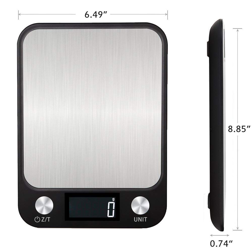 Stainless Steel Digital Food Scale, Multifunction Kitchen Scale for Baking and Cooking,22 lb Capacity by 0.1oz