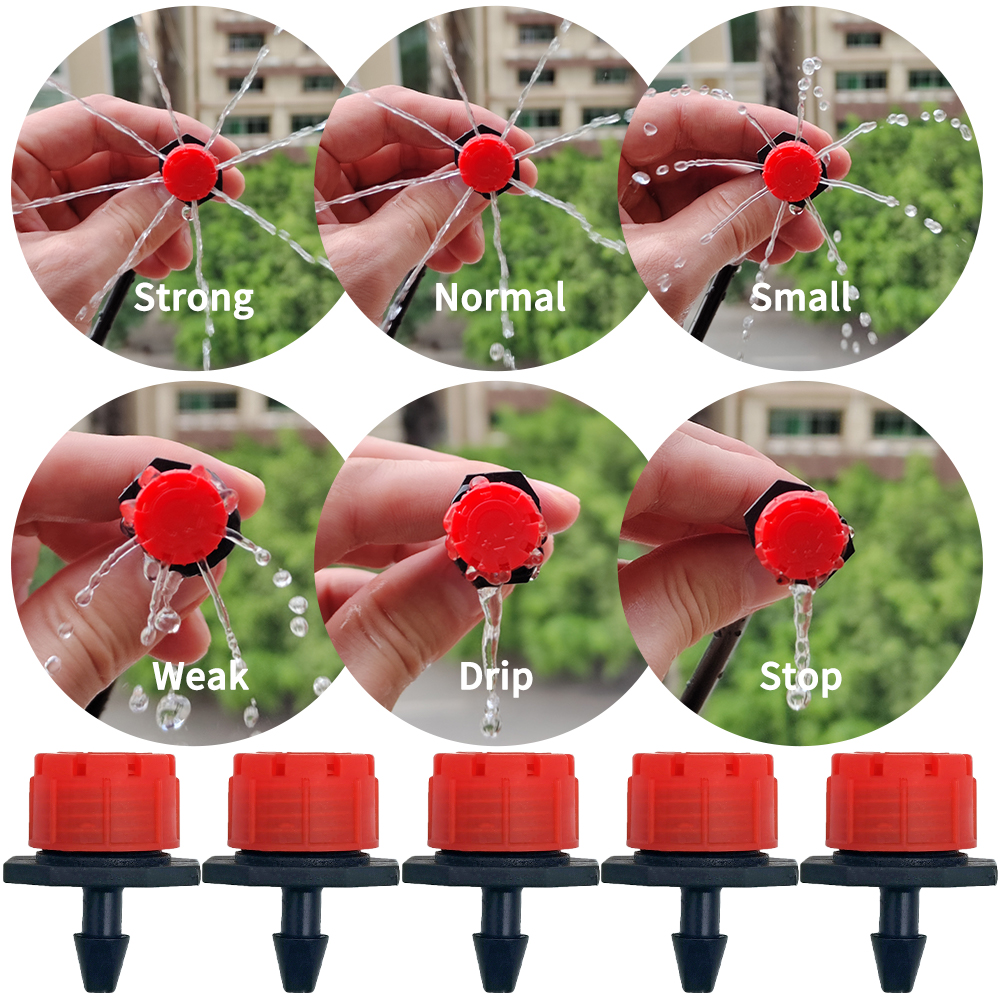 WUJIE 5-50M Tuin Micro Druppelirrigatie Automatische Besproeiingssysteem Kit Timer Controller DIY Mist Spray Koeling voor Potplanten