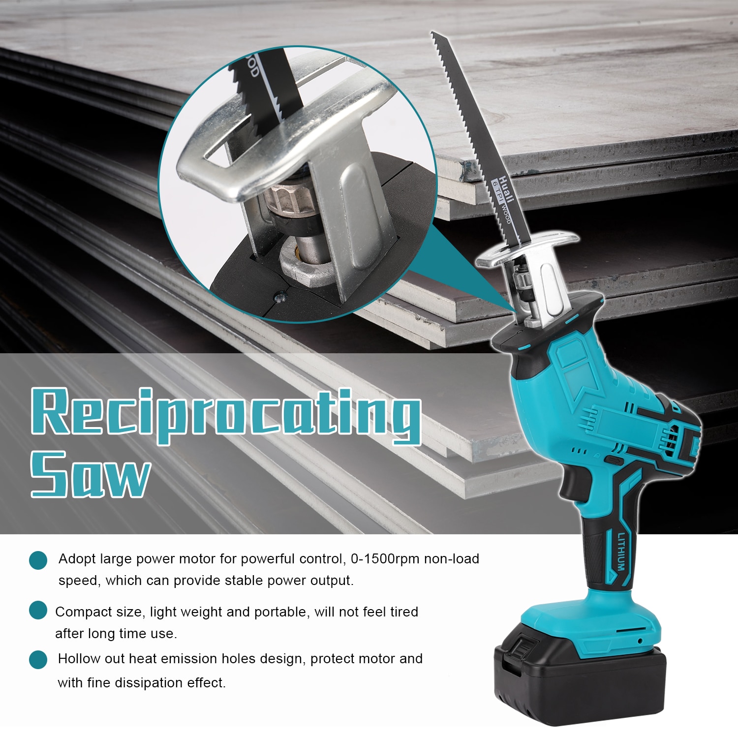 Portable Multifunctional Reciprocating Saws Outdoor Saber Saw Electric Power Tools for Cutting Wood Iron Sheet Plastic