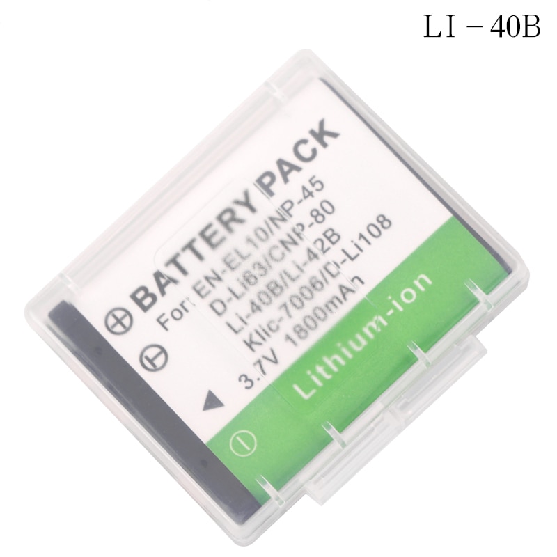 Baterías LI40B LI42B + cargador USB LCD para Li-40B /LI-42B, para Olympus, Nikon, EN-EL10, EN, EL10, ENEL10, Pentax, D-Li63, Fuji, 2 uds.
