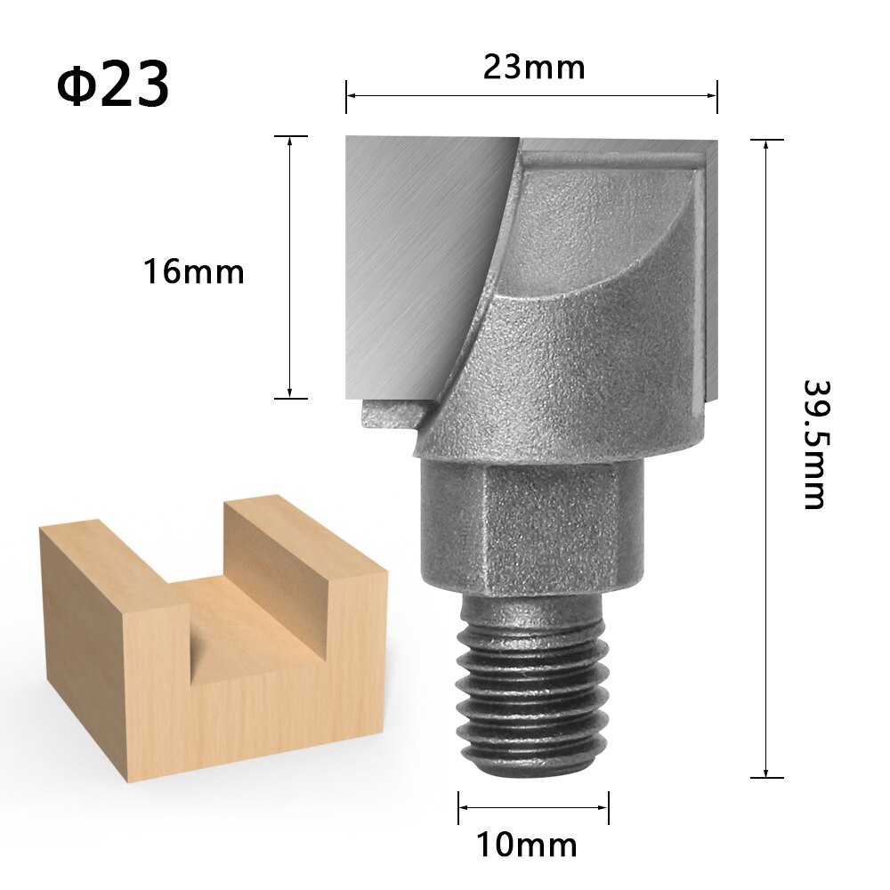 1pcs 10MM Shank CNC Cleaning bottom router bit Woodworking Tools two Screw thread cutter lock milling cutter: 10X23