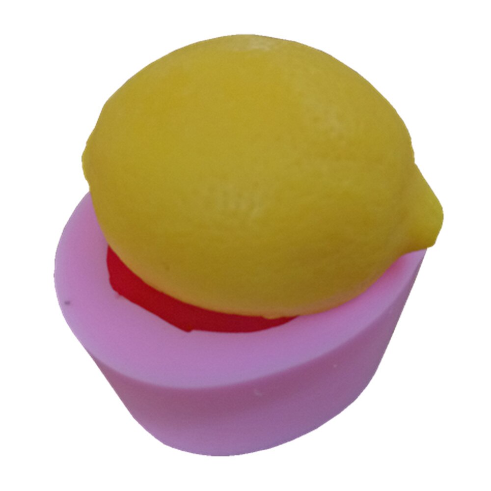 Citron 3d sæbeform duftende lys voksforme fødevaregodkendt chokolademousse kageform silikoneform til sæbefremstilling