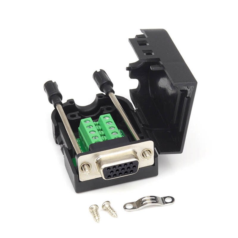VGA Solderless Connector Connector DB15 Male And Female Head 3 Rows 15 Pin Plug Computer Monitor Projector Connector: A