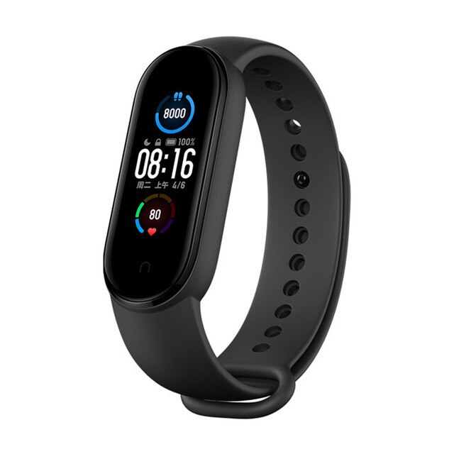 Smart Band M5 Smart Bracelet Blood Pressure Heart Rate Monitor Fitness Tracker Bluetooth M5 Band Men Women: Black Band