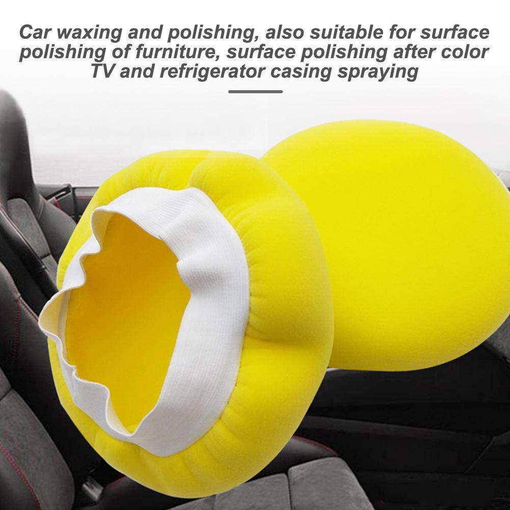 10PCS Auto Polijstmachine Pad Motorkap 5-6 "maten Zacht Microfiber Spons Polijsten Motorkap Buffing Pad Cover Voor auto Polijstmachine