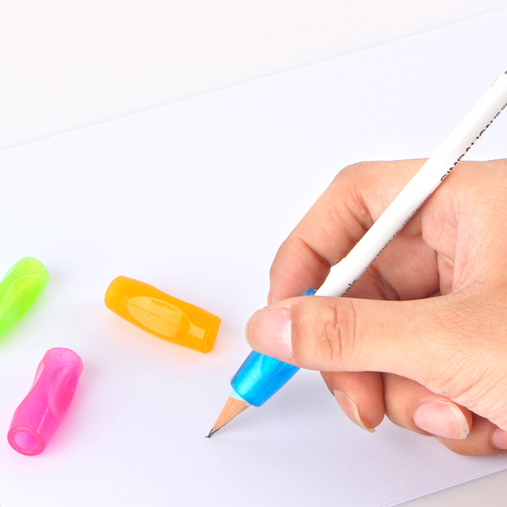 4pcs/bag Thumb Cover Children Students Stationery Pencil Holding Practise Device For Correcting Pen Holder Postures Grip