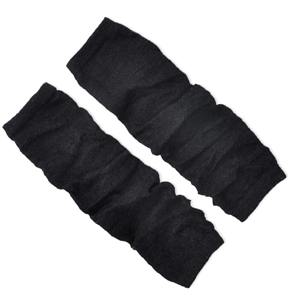 Gants longs sans doigts, couvre-bras rayé, manches de poignet en coton, manches chauffantes, gants tricotés pour femmes sans doigts
