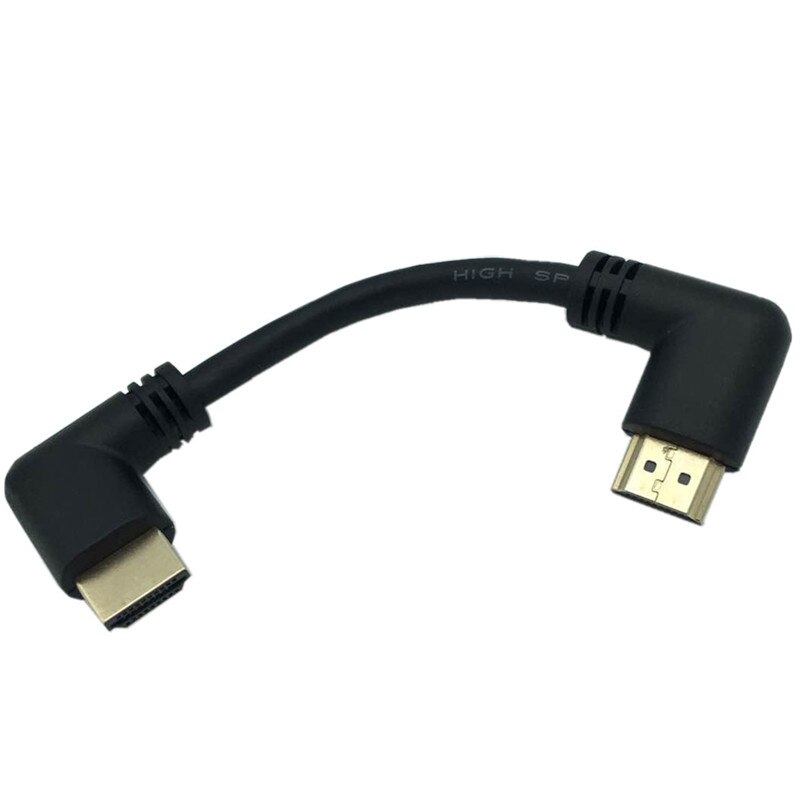 Left & Right Angled HDMI 2.0 Male to HDMI Right Left Elbow Male extension Cable 15cm 50cm 1m, HDMI 2.0V angle cable 4K*2K @60HZ