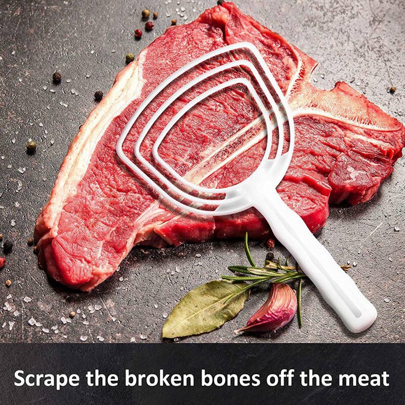 Fleisch Schaber Knochen Staub Schaber Knochen Schaber Weiß Poly Schaber Knochen Staub Entferner Quadrat Knochen Staub Schaber