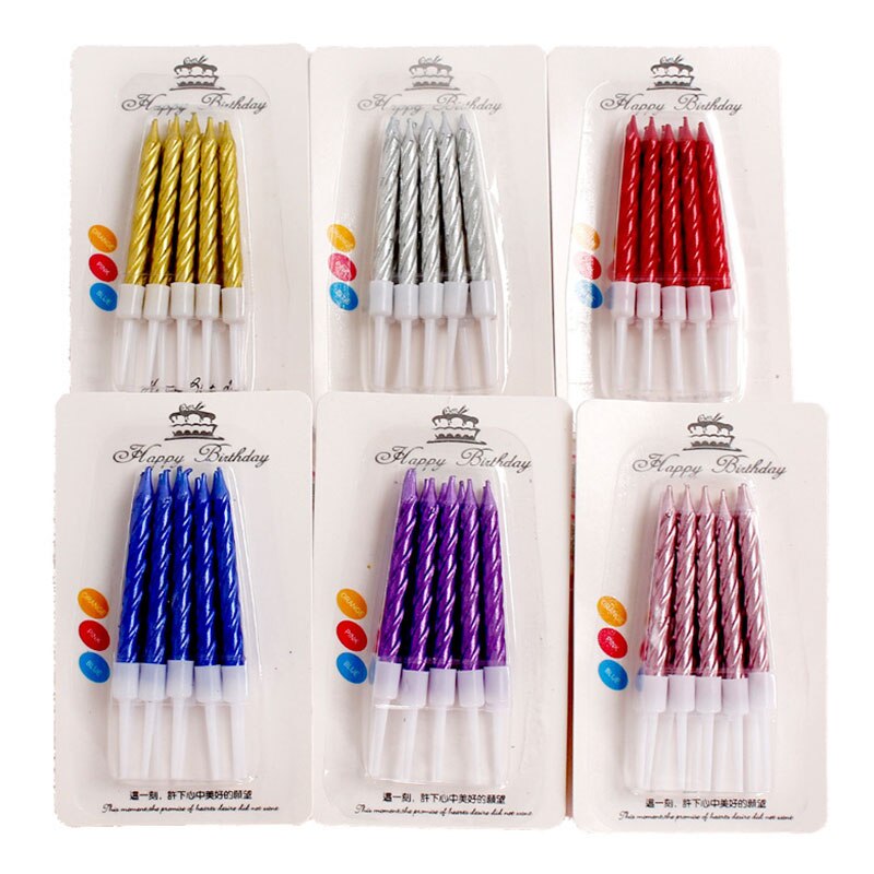 10Pcs/box Candle Cake Party Birthday Party Festival Supplies Lovely Birthday Candles For Kitchen Baking Party Supplies