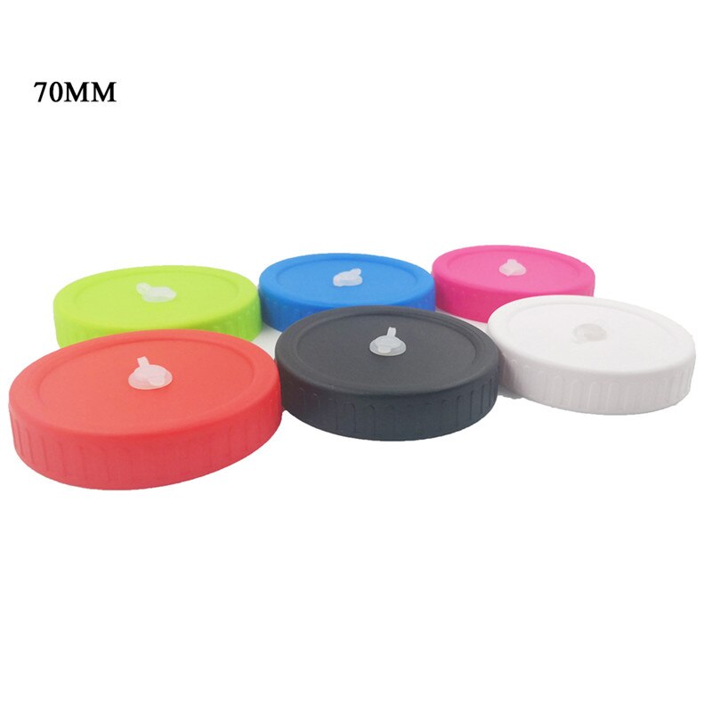 6 stuks herbruikbare glazen pot met deksel voor het vers houden van voedsel, plastic deksel en siliconen ring voor kookgerei en keukenaccessoires