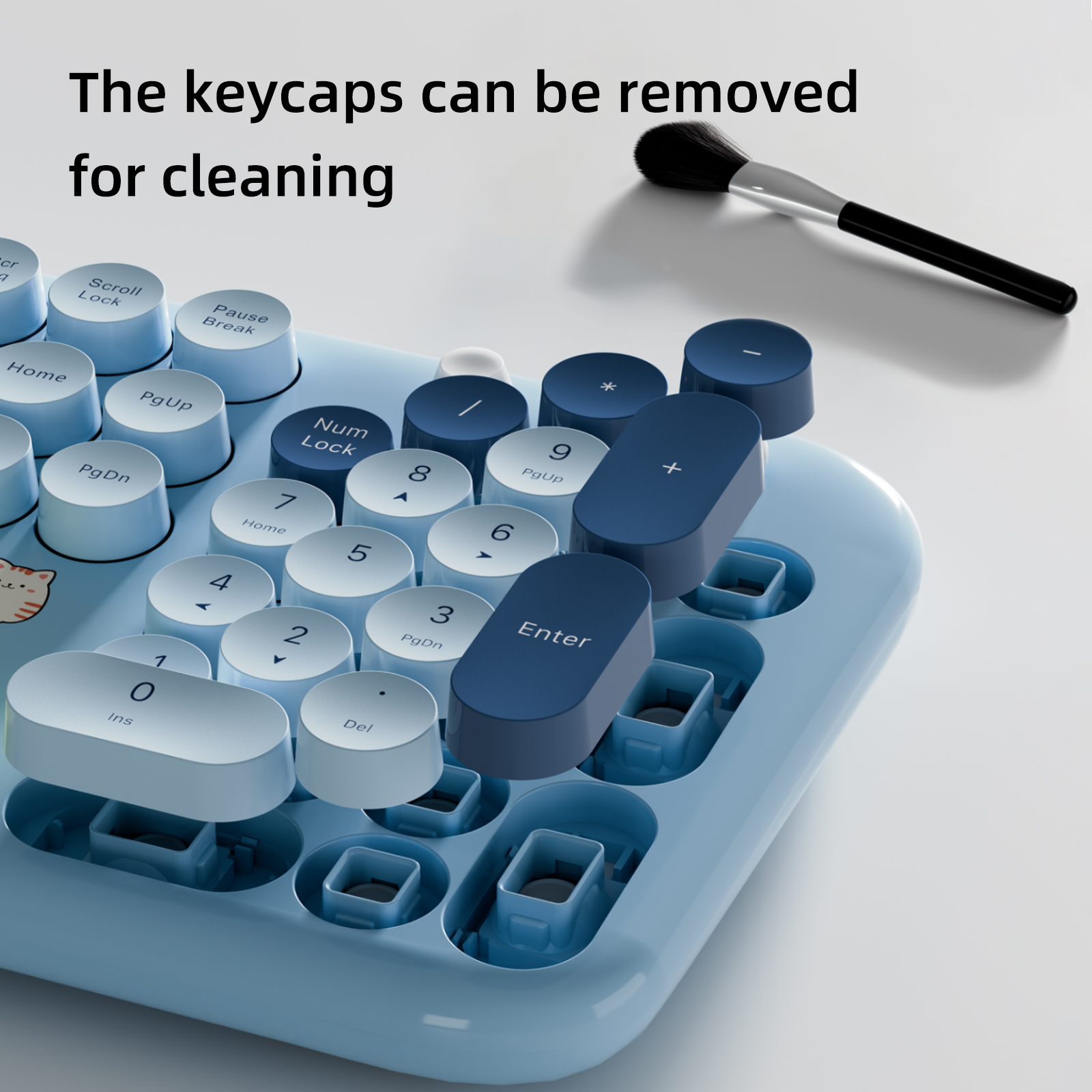 MOFII Kabelloses Tastatur- und Maus-Kombinationspaket – ultradünne Tastatur mit Ziffernblock, Computerzubehör