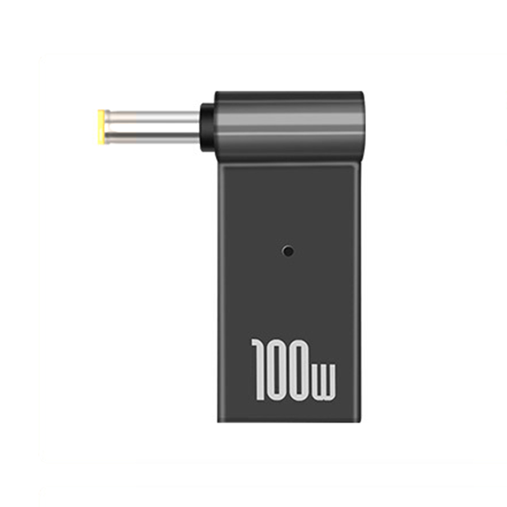 Convertisseur de puissance 100W 5a PD, Jack de déclencheur cc à Type C femelle 5.5/7.4 en alliage de Zinc avec tête légère, adaptateur pour ordinateurs portables Dell/HP/ASUS: Or