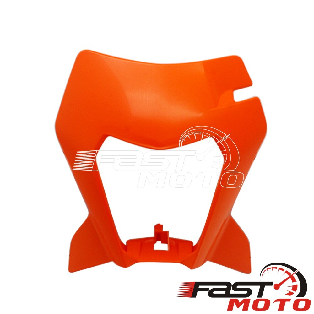 For 690 enduro R LED Headlight Front Lamp Fairing Black Off Road Supermoto Head Light Mask for Six Days EXC EXC-F EXC-W XCF: D orange