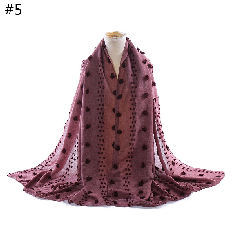 1 Pc Viscose Effen Oversize Shalws Moslim Hijab Lady Gerimpelde Wraps Vrouwen Mode Sjaals Lange Hoofd Uitlaat Islamitische Sjaal: color 5