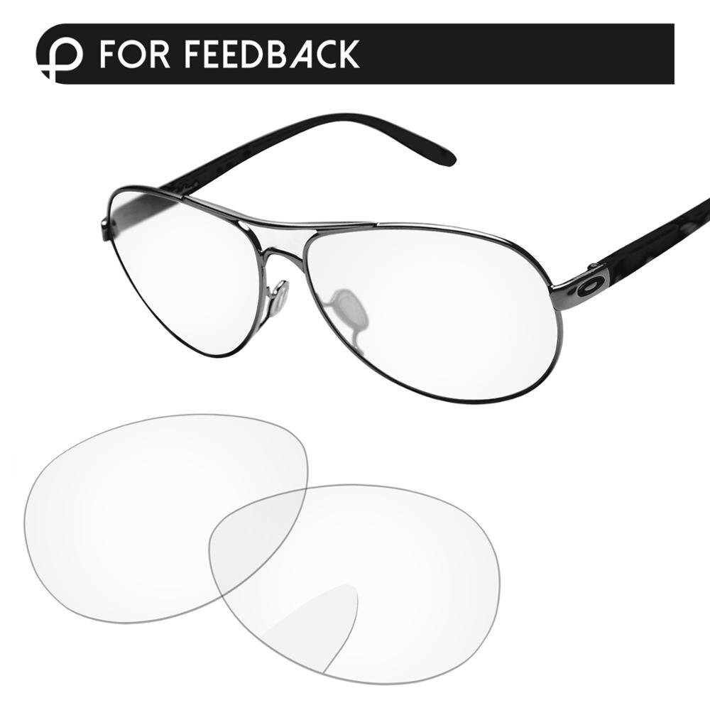 Alphax Vervanging Lenzen Voor Authentieke Feedback OO4079 Zonnebril Gepolariseerde-Meerdere Opties: Crystal Clear