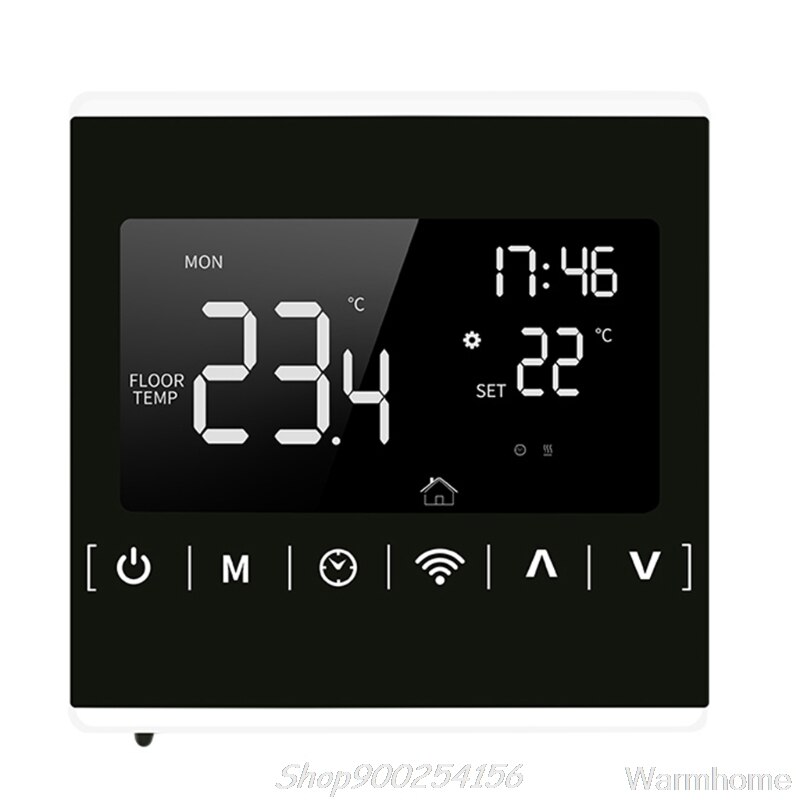 110V 120V 220V 230V Touch Screen Electric Heating Room Thermostat Temperature Controller Thermoregulator 16A Floor Heat S18 20: MH1823 White