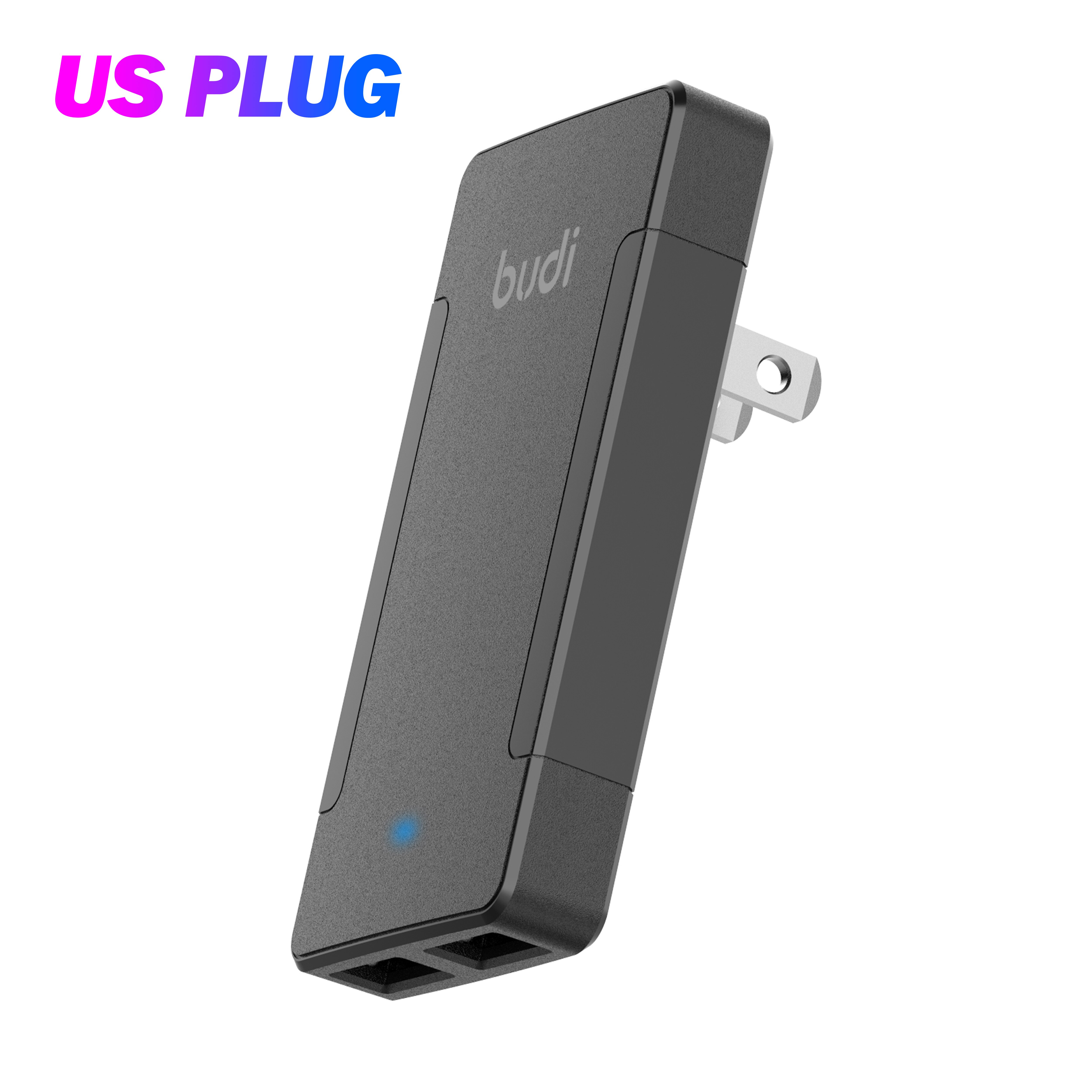 Budi Charger Usb Fast Charger Twee Usb-uitgang Poorten Voor Iphone 12 Samsung S10 Xiaomi Oplader Draagbare Inklapbare Quick Lading: 17W US PLUG