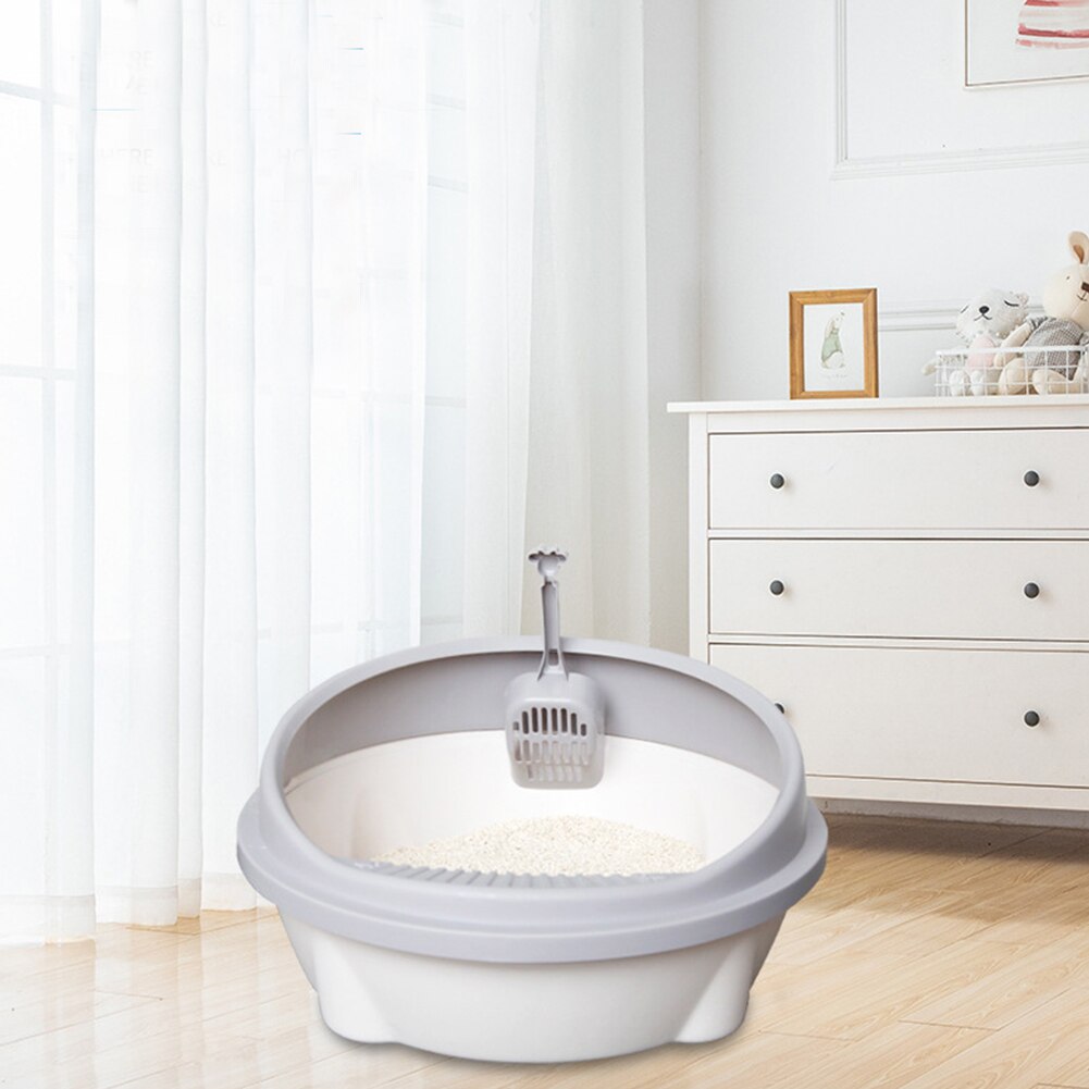 Cat Litter Box with Scoop Anti Splash Pet Toilet Clean Toilette Dog Bedpan Home Plastic Cats Sandbox Puppy Kitten Potty