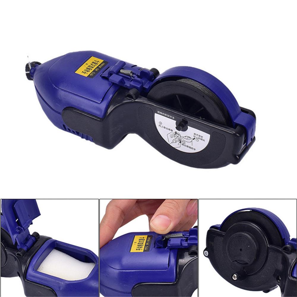 Woodworking Construction Tool Automatic/Manual Ink Marker Fountain Duct Chalk Line 30M Nylon Wire Ink Scribes Measuring Tools CD