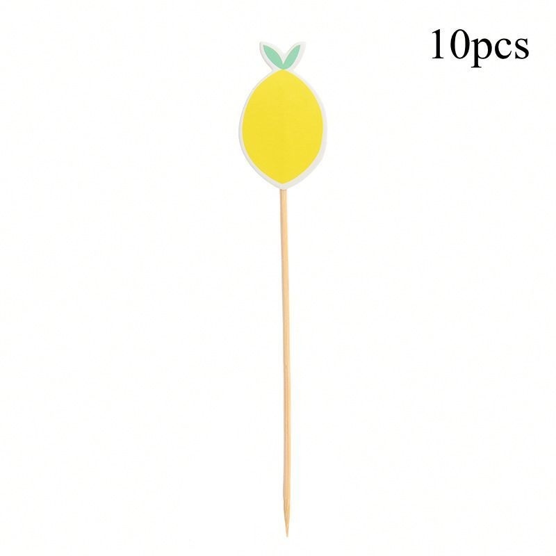 1set Lemon Themed Disposable Tableware Paper Straw/Cups/Banner for Lemon Themed Summer Pool Birthday Party Decorations: DEEP BLUE