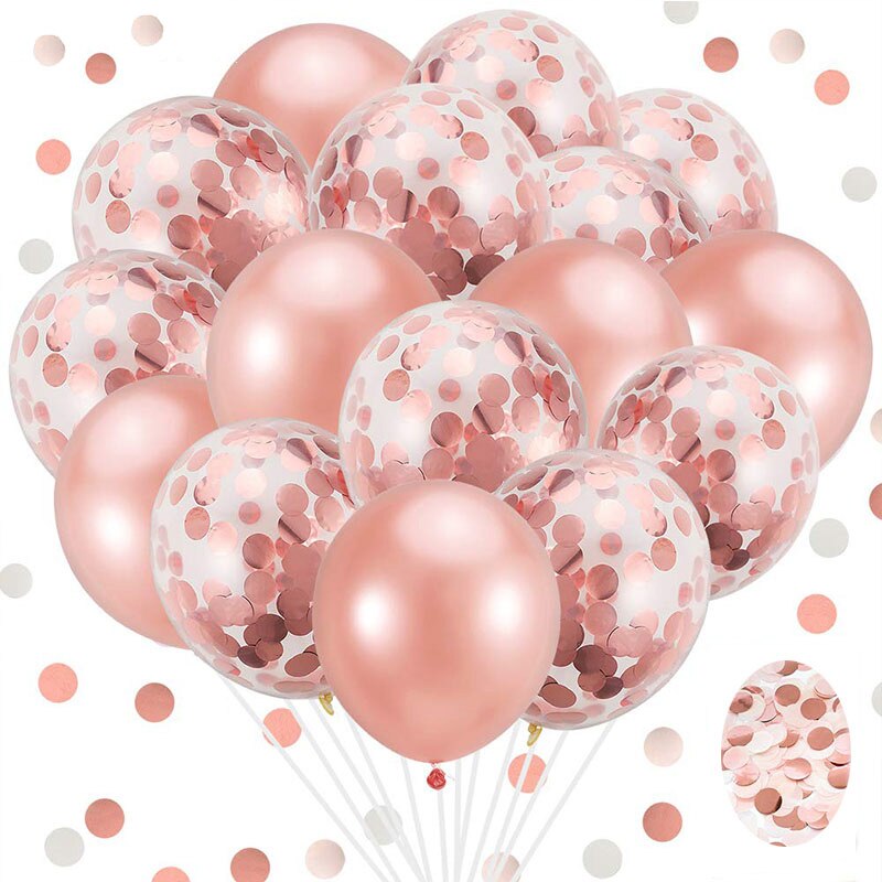 Grattis på födelsedagen folieballongfest gör-det-själv bordsdekorationer barn bebis pojke flicka vuxen enhörning levererar mina första 1st 1 års tjänster: 20 st roséguld