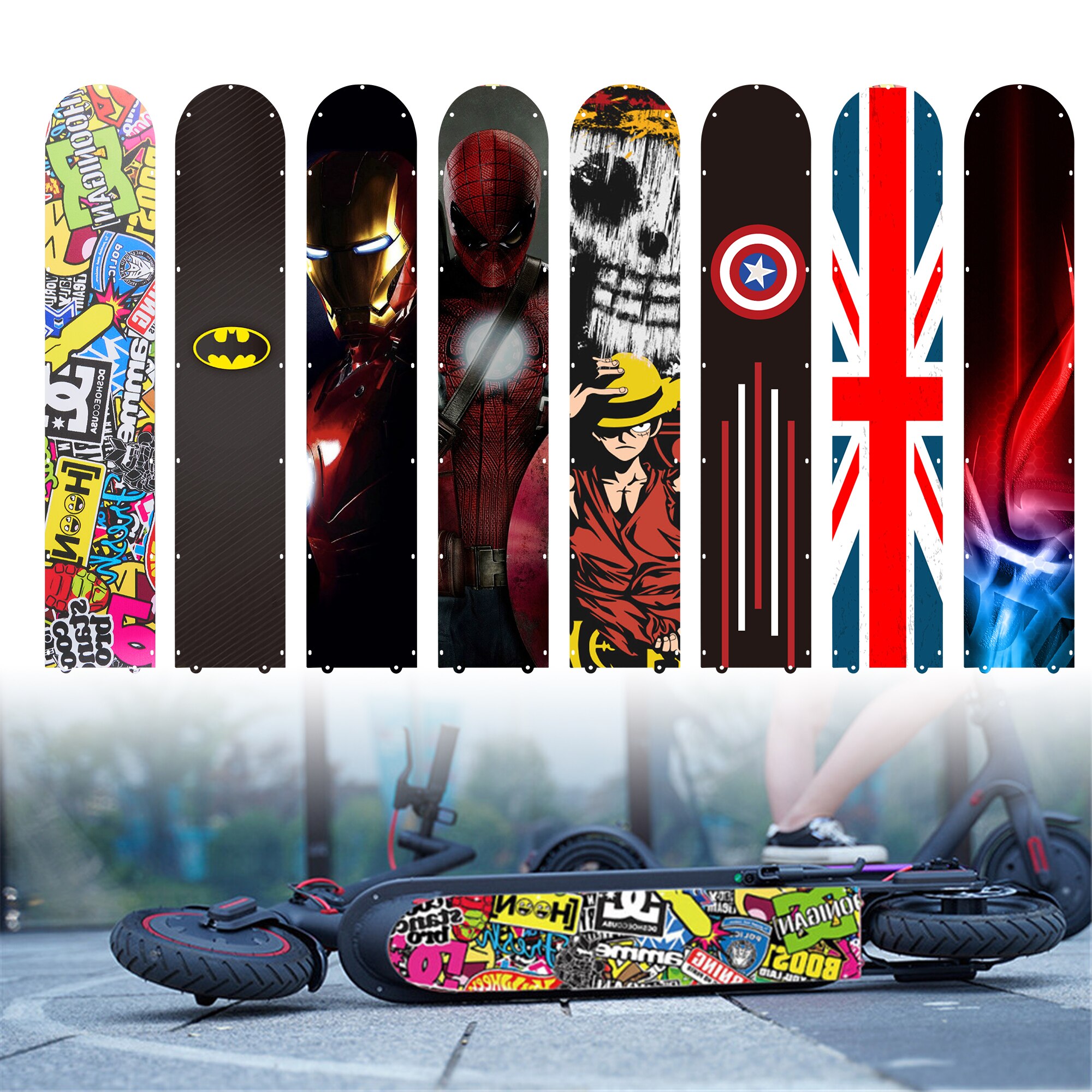 For Xiaomi M365 Pro Electric Scooter Battery Stainless Steel Floor Waterproof Cover Colorful Inkjet Chassis Armor Accessories
