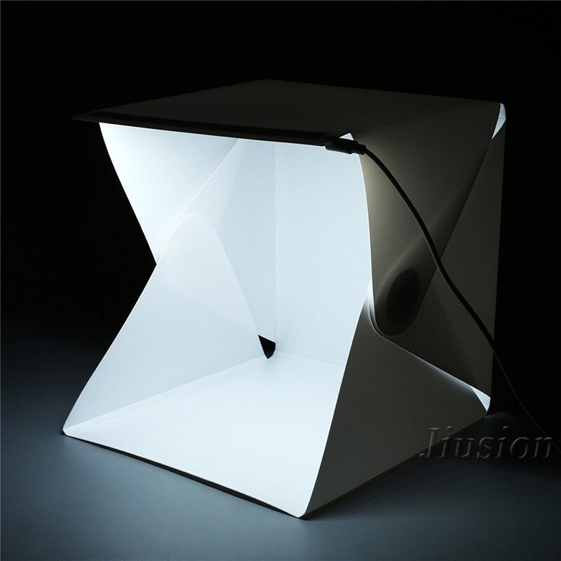 Vouwen Lightbox Studio Soft Box met LED Verlichting Foto Fotografie Witte Doos Mini Lightroom Verlichting Tent Kit Camera Accessoires